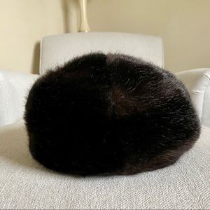 Vintage Mink Pillbox Hat